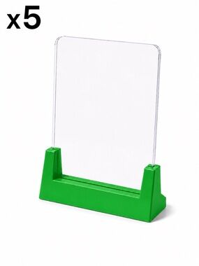 (5) Green Trading Card Single Top Loader Display Stand (Set of 5)